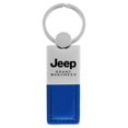 thumbnail image 1 of Jeep Grand Wagoneer Duo Rectangular Leather Key Chain (Blue), 1 of 2