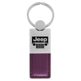 thumbnail image 1 of Jeep Grill Duo Rectangular Leather Key Chain (Purple), 1 of 2
