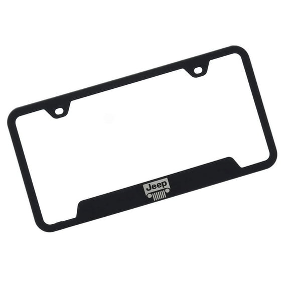 Jeep Grill Laser Etched Stainless Steel Cut-Out Frame
