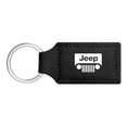 thumbnail image 1 of Jeep Grill Rectangular Black Leather Key Chain, 1 of 4