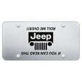 thumbnail image 1 of Jeep Grill (Roll) Laser Etched Logo License Plate (Brushed Chrome), 1 of 3