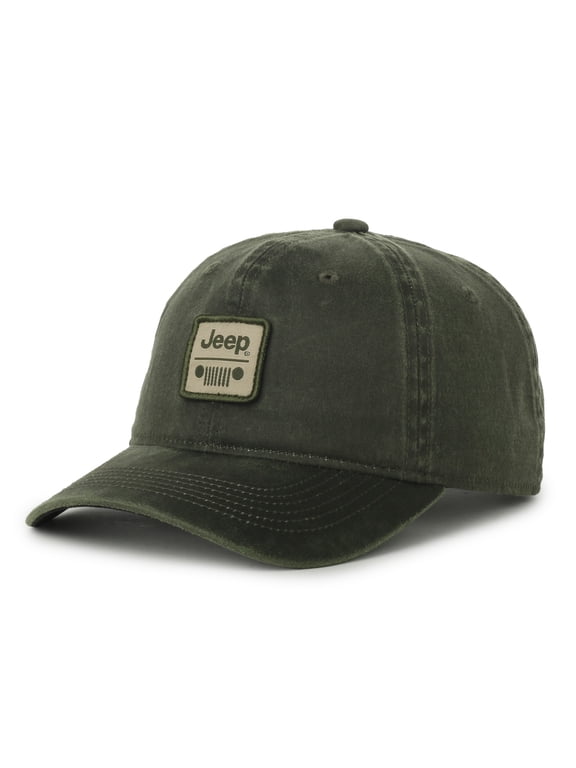 Grille Logo Unstructured Dad Hat, Loden Green, Low Profile Washed Cap