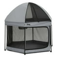 thumbnail image 1 of Jeep Hexagon Pop Up Play Yard with Removable Canopy - Ideal for Indoor and Outdoor Use, Grey, 1 of 13