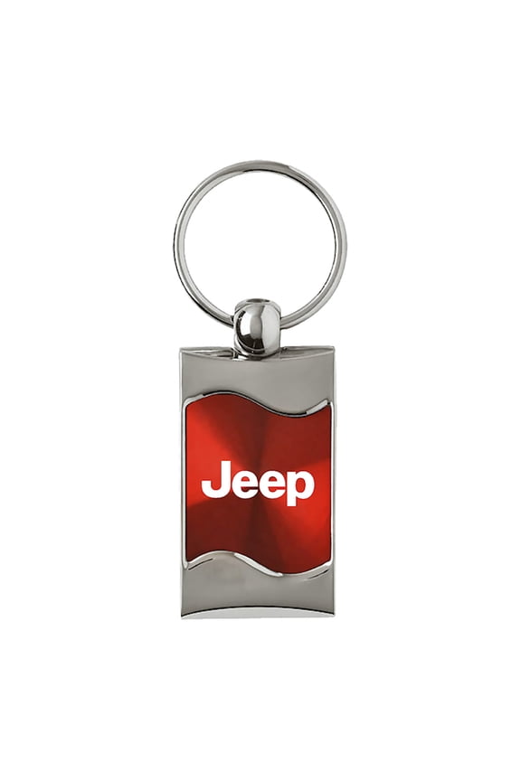 Jeep Keychain & Keyring - Red Wave