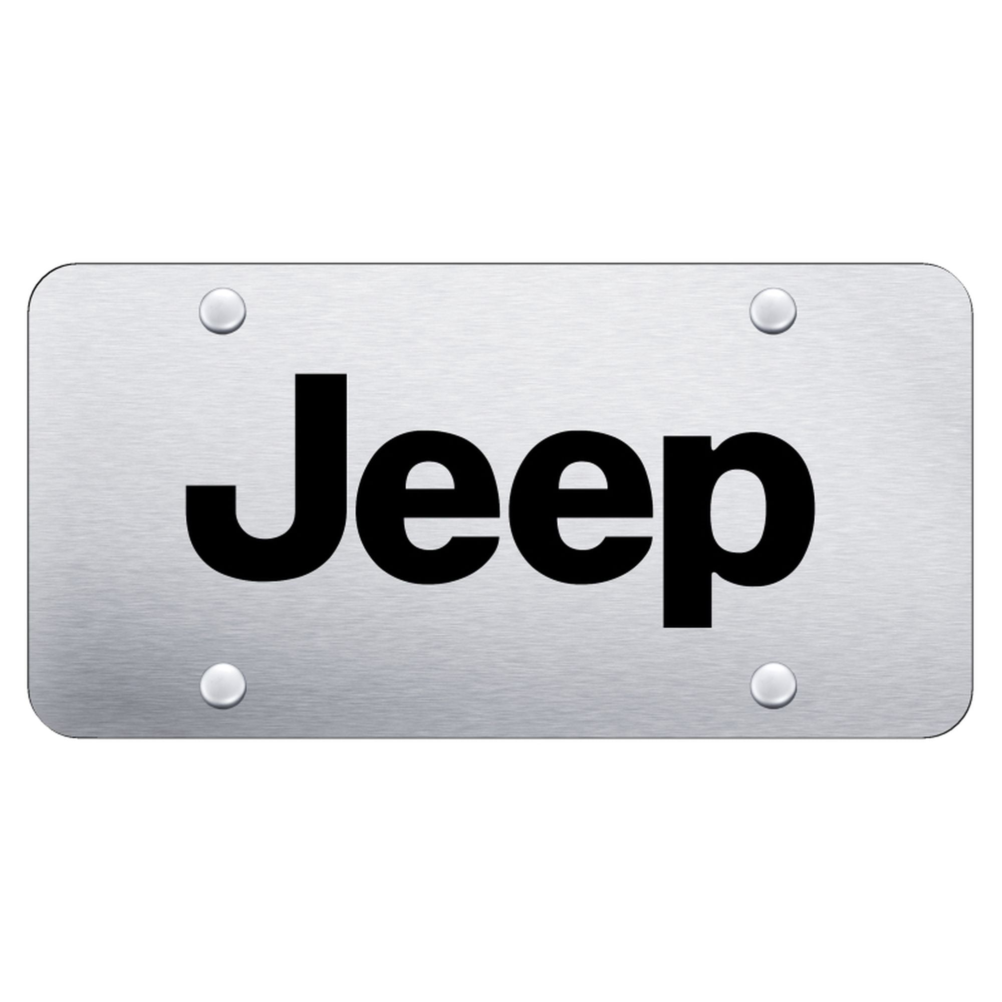 Jeep Laser Etched Logo License Plate (Brushed Chrome) - Walmart.com