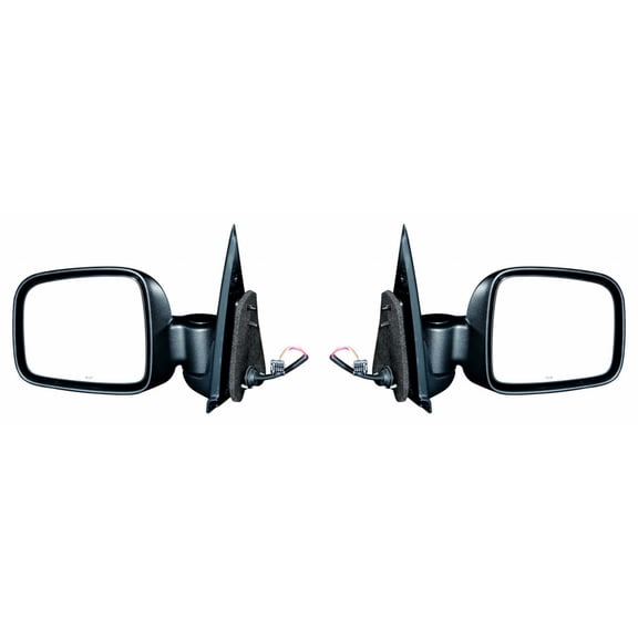 For Jeep Liberty 2006 2007 Driver and Passenger Side | Pair Door Mirror | | Power | Non-Heated | Textured Black | Replacement For 55155841AI | CH1320218