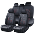 thumbnail image 1 of For Jeep Liberty 2007 Car Seat Covers, Red Edge Car Seat Covers, Waterproof PU Leather, Full Set of 5 Seats, Non-slip, Easy to Clean and Install, Beautify Interior, Beautify the Interior of Old Cars, 1 of 9