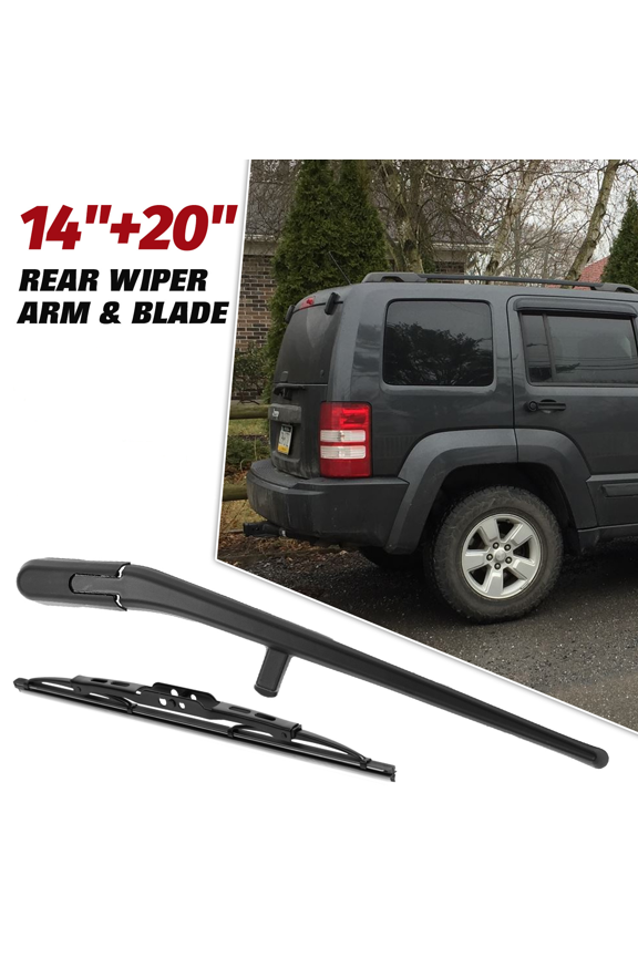 Jeep Liberty 2008 - 2012 Rear Windshield Wiper Arm & Blade Set 14"+20"
