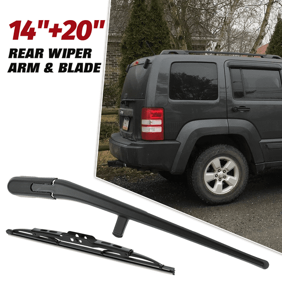 Jeep Liberty 2008 - 2012 Rear Windshield Wiper Arm & Blade Set 14"+20"