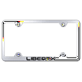 thumbnail image 1 of Jeep Liberty Laser Etched Stainless Steel Wide Body License Plate Frame (Chrome), 1 of 3
