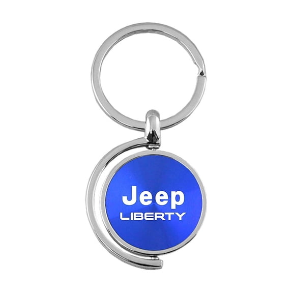Jeep Liberty Spinner Key Ring (Blue)