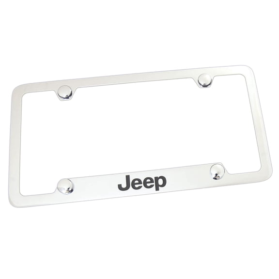 Jeep License Plate Frame With 4 Holes (Chrome)