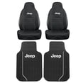 thumbnail image 1 of Jeep Logo 2 Front Vinyl Floor Mats And 2 Seat Covers, 1 of 6