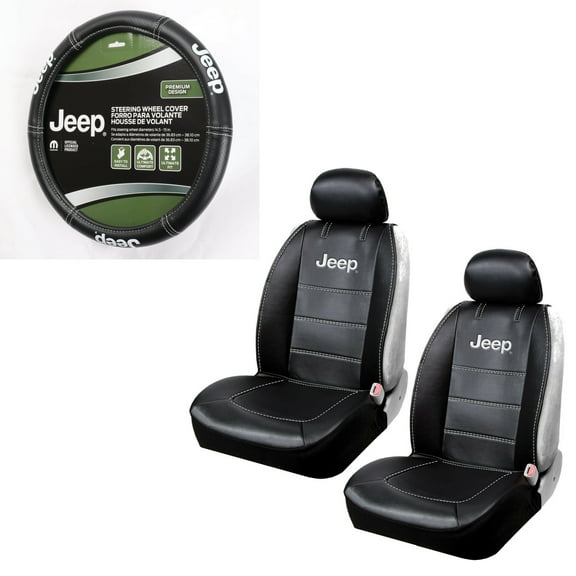 Jeep Logo 2 Seat Covers and Wheel Cover