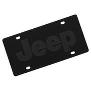 Jeep Logo License Plate Red On Black