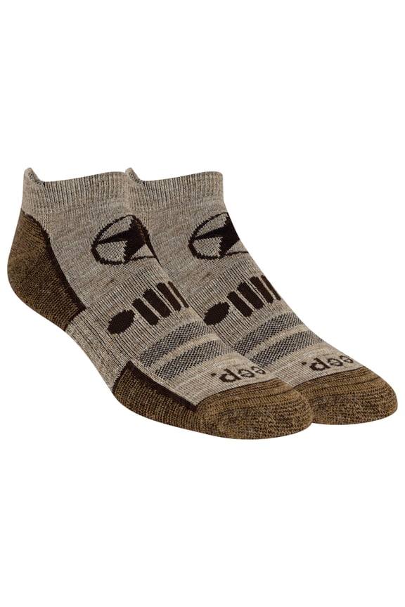 Men's Sport Performance No Show Socks (Rubicon), Tan,