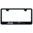 thumbnail image 1 of Jeep Mountain Laser Etched Logo Stainless Steel License Plate Frame (Rugged Black), 1 of 3