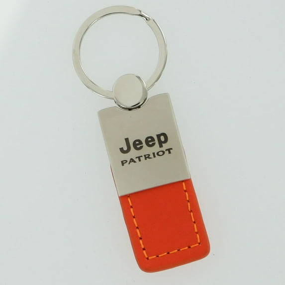 Jeep Patriot Leather Key Ring (Orange)