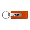 thumbnail image 1 of Jeep Rectangular Leather Key chain (Orange), 1 of 2