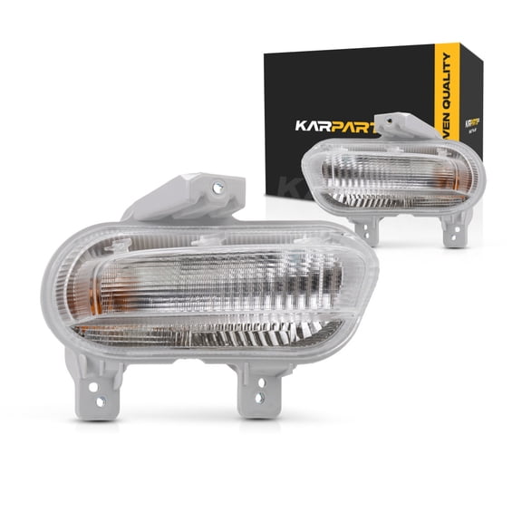 For Jeep Renegade 2019 2020 2021 2022 Turn Signal/Parking Light Assembly Driver and Passenger Side | Pair | Front | Clear Lens | Type 1 | Altitude/High Altitude/Latitude/Sport Model