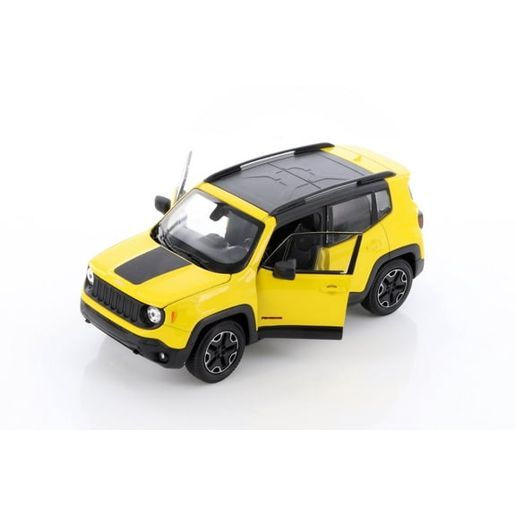 Jeep Renegade Trailhawk, Yellow - Welly 24071WYL - 1/24 scale Diecast Model Toy Car
