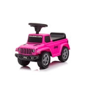 Freddo Jeep Rubicon Foot-to-Floor Ride-On Toy for Toddlers 1-3, Engine Sounds, Under-Seat Storage, Pink