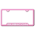 thumbnail image 1 of Jeep Rubicon Laser Etched Logo Cut-Out License Plate Frame (Pink), 1 of 3