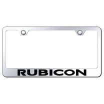 Jeep Rubicon Laser Etched Logo Stainless Steel License Plate Frame (Chrome)