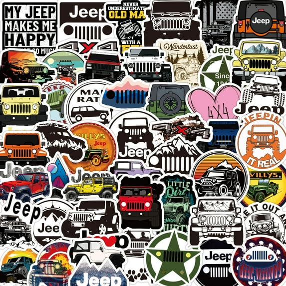 Jeep Stickers for adult Boys Water Bottles Stickers Vinyl Stickers for Teens Boys