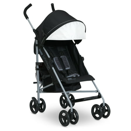 Jeep TurboGlyde Plus Stroller by Delta Children - Lightweight Travel Stroller Only Weighs 13.7 Pounds, Black