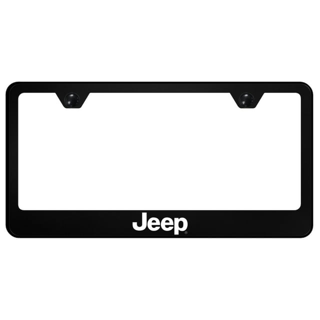 Jeep UV Print Polycarbonate License Plate Frame (Black)
