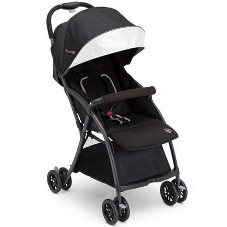 Delta Children J is for Jeep Ultralight Adventure Stroller with Oversized Canopy, Dusk Black