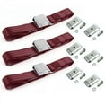 thumbnail image 1 of Jeep Wagoneer 1963-1991 Airplane 2 Point Burgandy Lap Bench Seat Belt Kit with Bracketry - 3 Belts, 1 of 1