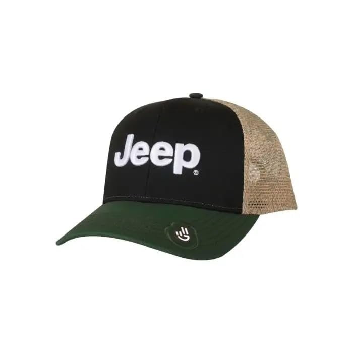 Jeep Wave Topographic Trucker Hat Green