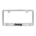 thumbnail image 1 of Jeep Wordmark Chrome Plated Metal License Plate Frame Holder, 1 of 3