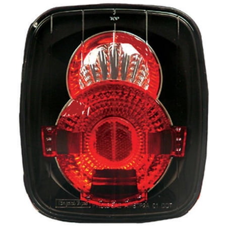 Jeep Wrangler 1987 - 2006 Tail Lamps, Crystal Eyes Bermuda Black