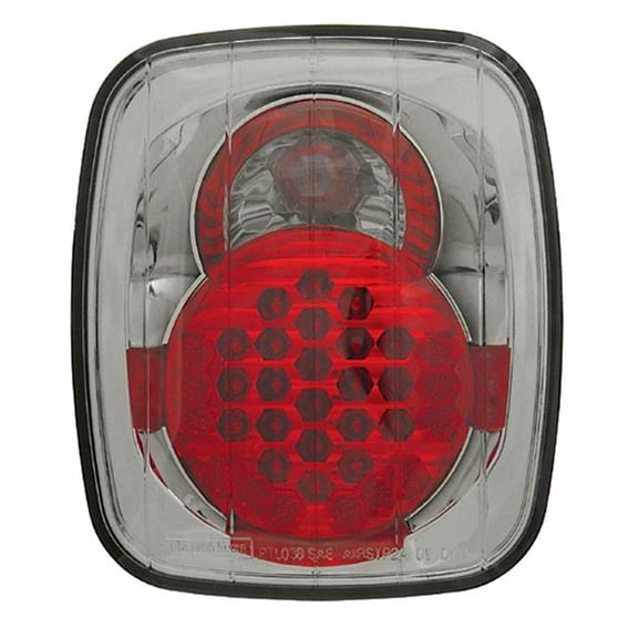 Jeep Wrangler 1987 - 2006 Tail Lamps, LED Platinum Smoke