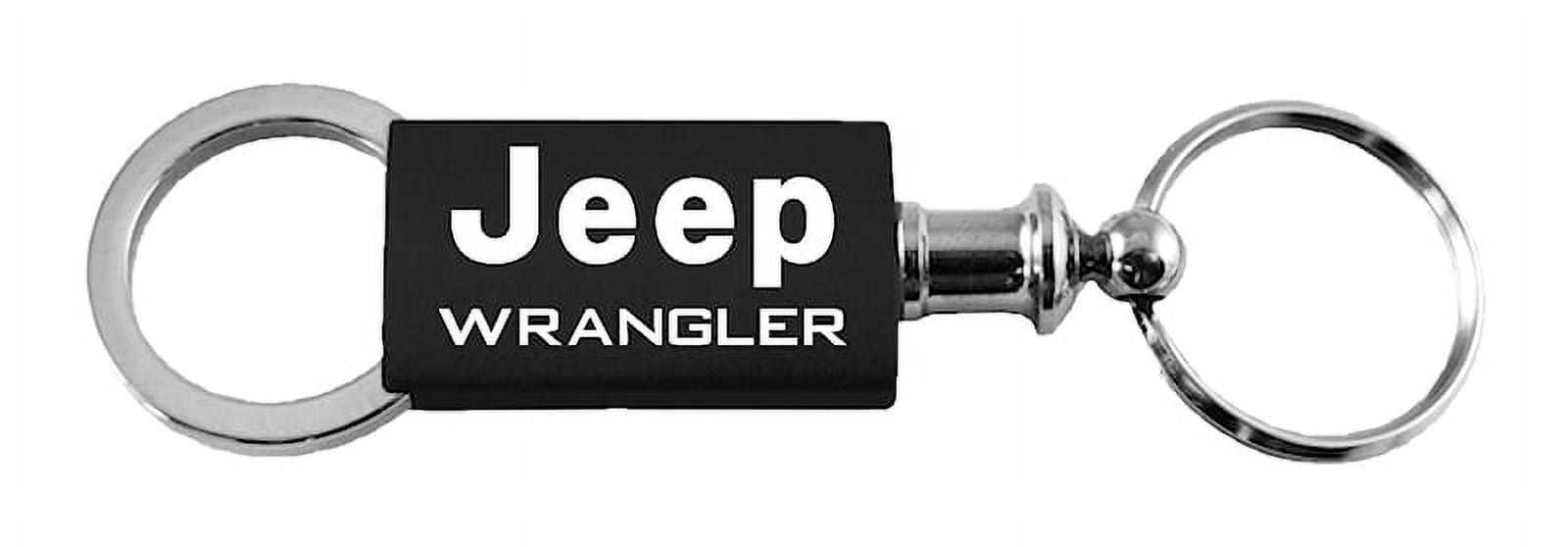 Jeep Wrangler Anodized Aluminum Valet Key Fob (Black)