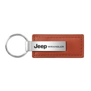 jeep wrangler brown leather key chain