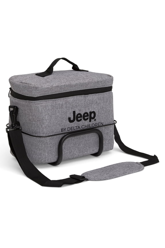 Wrangler Cooler Bag and Frame by Delta Children (Works with Jeep Wrangler Stroller Wagon #60001) Holds 16 Cans or 15 Pounds, Grey