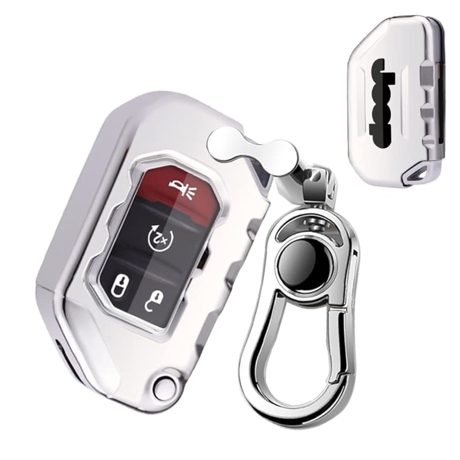 For Jeep Wrangler Folding Key Fob Cover,Compatible with 2018-2022 Jeep ...