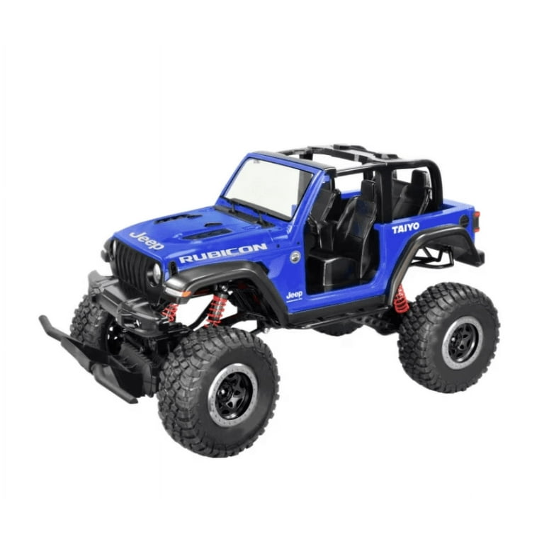 Jeep Rubicon ラジコンカー 青 Custom 1/10 RC JEEP WRANGLER Rubicon 4X4 w/ LED 2- Speed