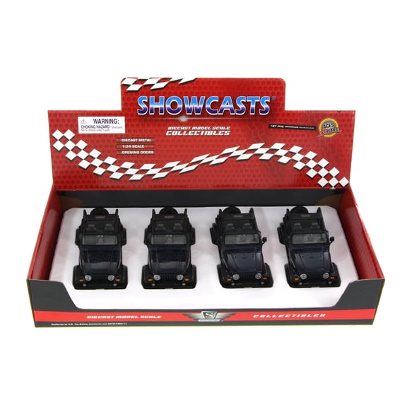 Jeep Wrangler Rubicon Convertible, Blue - Showcasts 37245 - 1/24 Scale Set of 4 Diecast Model Cars