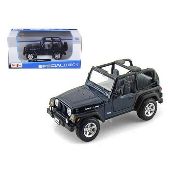 Maisto Toy Jeep Wrangler Rubicon Blue 1/27 Diecast Model Car - Walmart.com