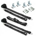 thumbnail image 1 of Jeep Wrangler-TJ 1997-2006 Standard 2 Point Black Retractable Bench Seat Belt Kit with Bracketry - 3 Belts, 1 of 1