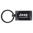 thumbnail image 1 of Jeep Wrangler Two-Tone Rectangular Key Chain (Gun Metal), 1 of 2