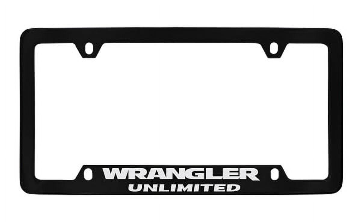 Official Jeep License Plate Frame - Chrome Plated Metal With Logo, Fits USA/Canada Plates