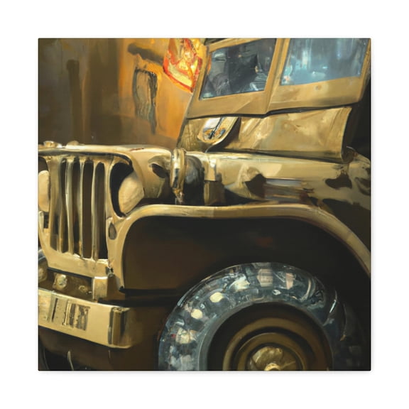 Jeep in Morning Light - Canvas