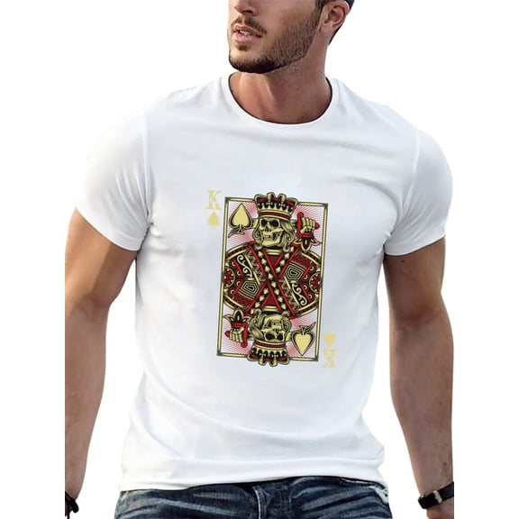 JeeweySaucy pure cotton men's business casual T-shirt: eye-catching & badge design, round neck, short sleeves, versatile for business & daily wear, summer-friendly