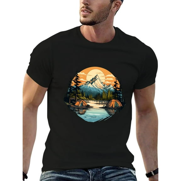 JeeweySaucy pure cotton men's business casual T-shirt: eye-catching & badge design, round neck, short sleeves, versatile for business & daily wear, summer-friendly
